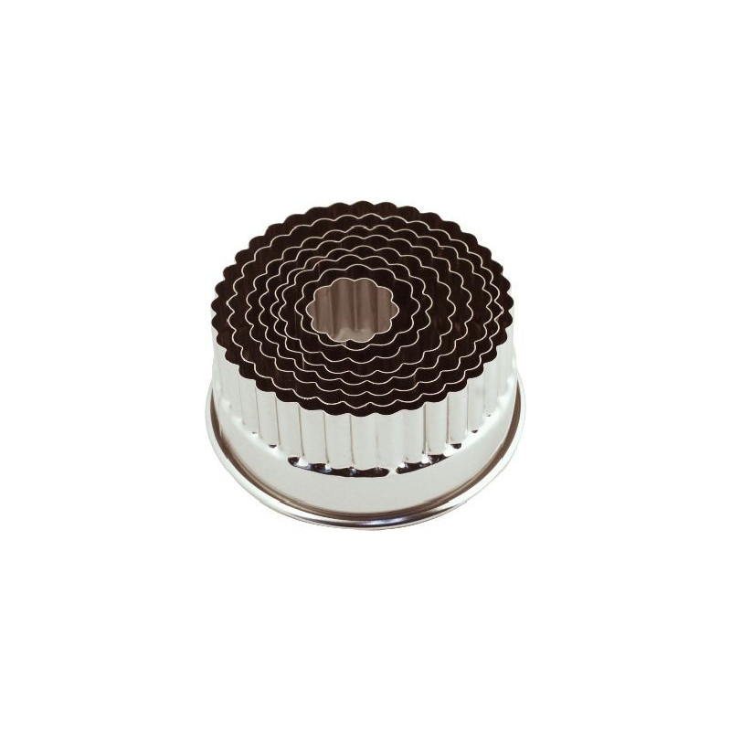 Cortador Masa Cilindro Acanalado Inox Sanneng 8Pzs