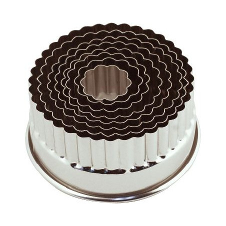 Cortador Masa Cilindro Acanalado Inox Sanneng 8Pzs