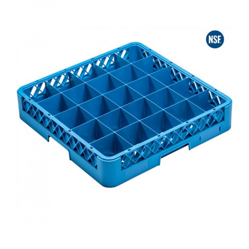 Rack plástico 25 compartimientos azul