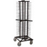 CARRO PORTAPLATOS 96P ACERO NEGRO 67X67X200CM