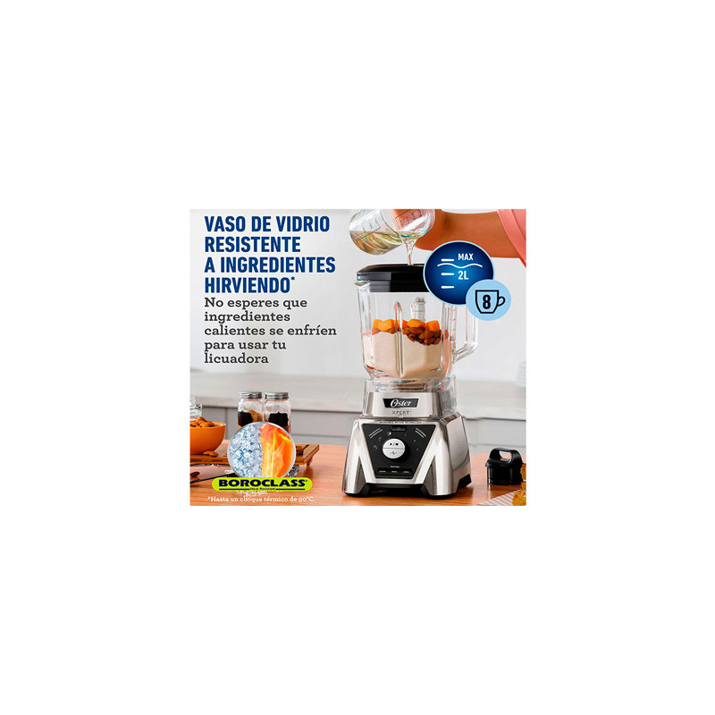 Licuadora Oster Xpert Blst3bcpg Gris 2hp 2l V/Vidrio Elect