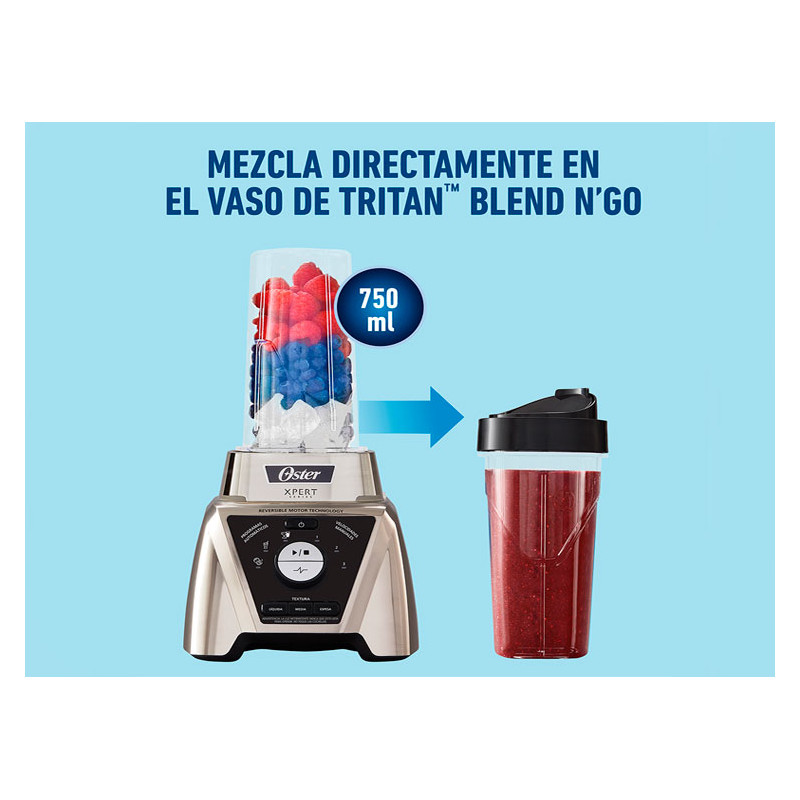 Licuadora Oster Xpert Blst3bcpg Gris 2hp 2l V/Vidrio Elect
