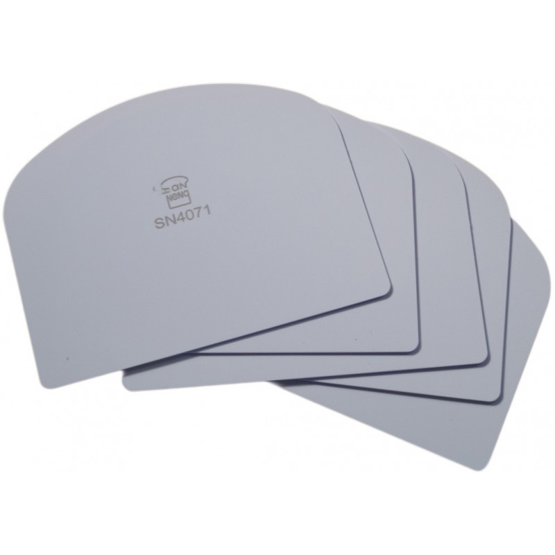 Set Raspadores Masa Plastico Borde Liso 13X10Cm 5 Unidades