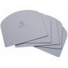 Set Raspadores Masa Plastico Borde Liso 13X10Cm 5 Unidades