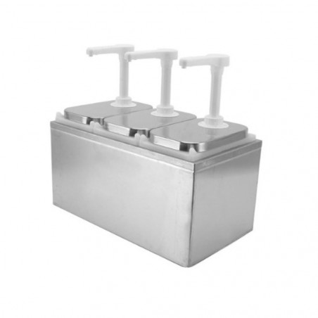 DISPENSADOR DE SALSA 3DEP 6LT 37x21x25,5CM BOMBA PLASTICO SP-3 BIG CHEF