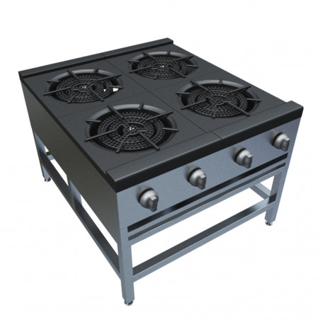 Anafe Bajo Central 4Pl Bc-Big Cook Th-Rb-4B-Ssl Gas