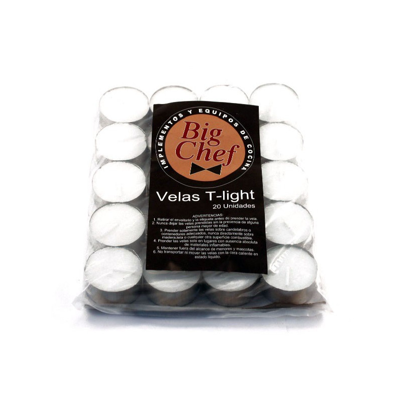 Vela Tealight 20Pzs  Big Chef