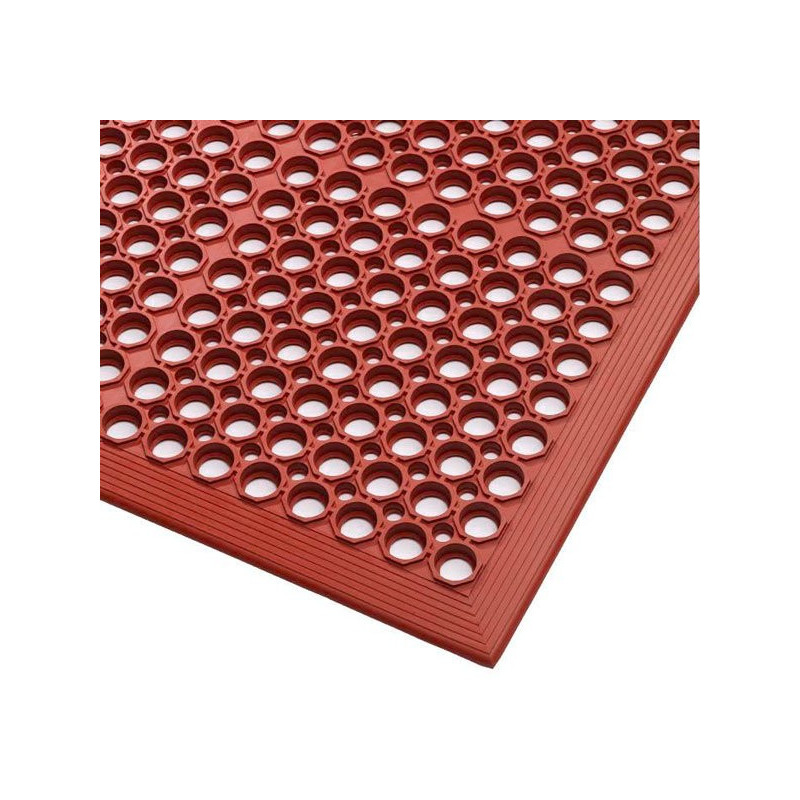 Alfombra Antifatiga Goma Roja 91X152X0.5Cm