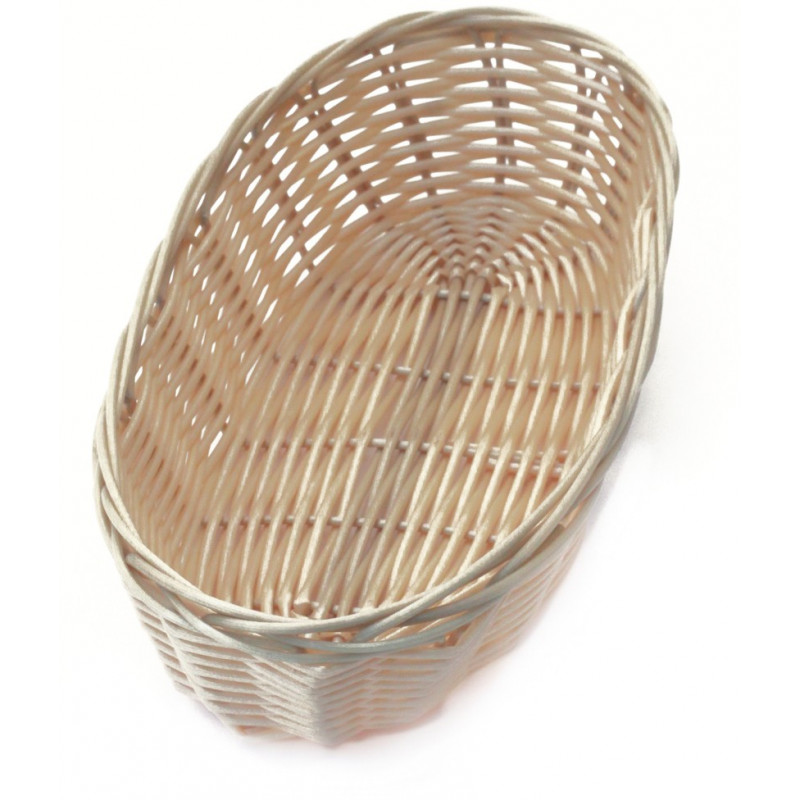 Cesta Polyrattan Ovalada Beige | 23x8.9x5cm
