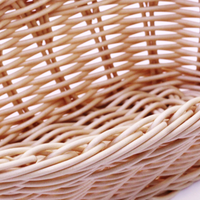 Cesta Polyrattan Ovalada Beige | 23x8.9x5cm