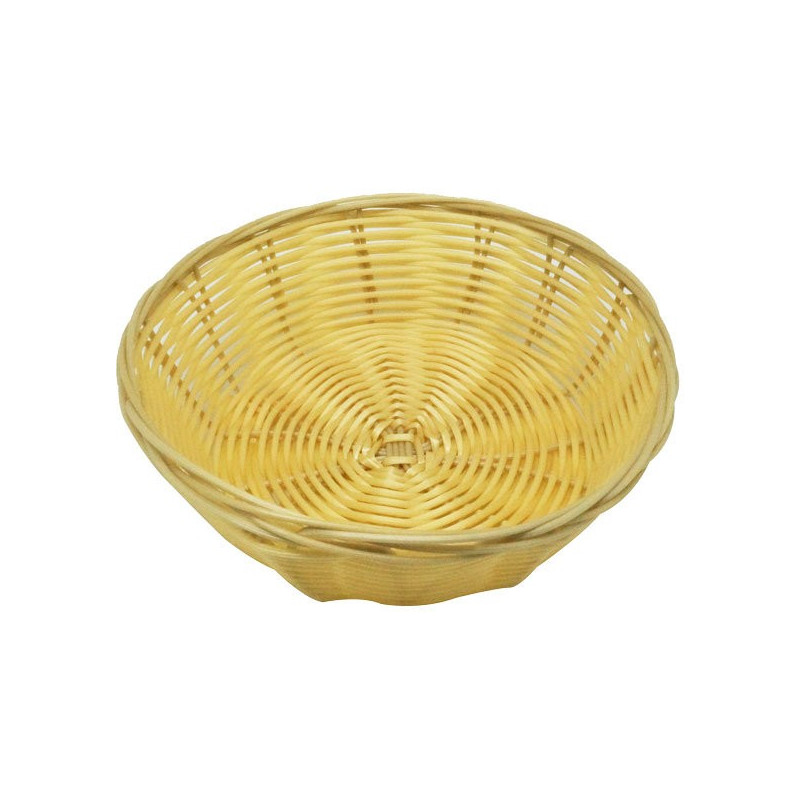 Cesta Polyrattan Redonda Beige | Ø17.8x5cm
