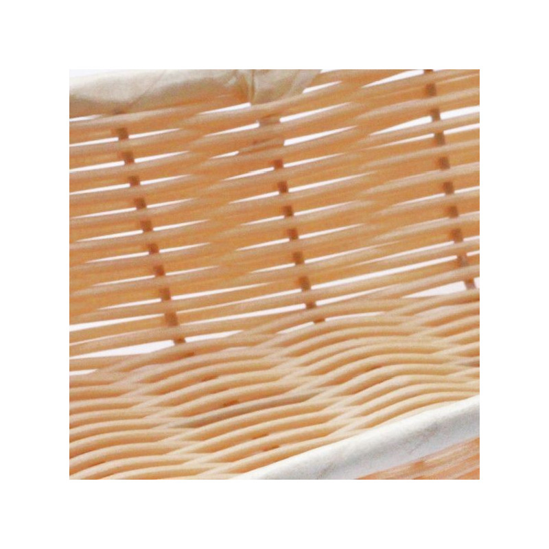 Cesta Polyrattan Rect 25X18X7Cm Beige