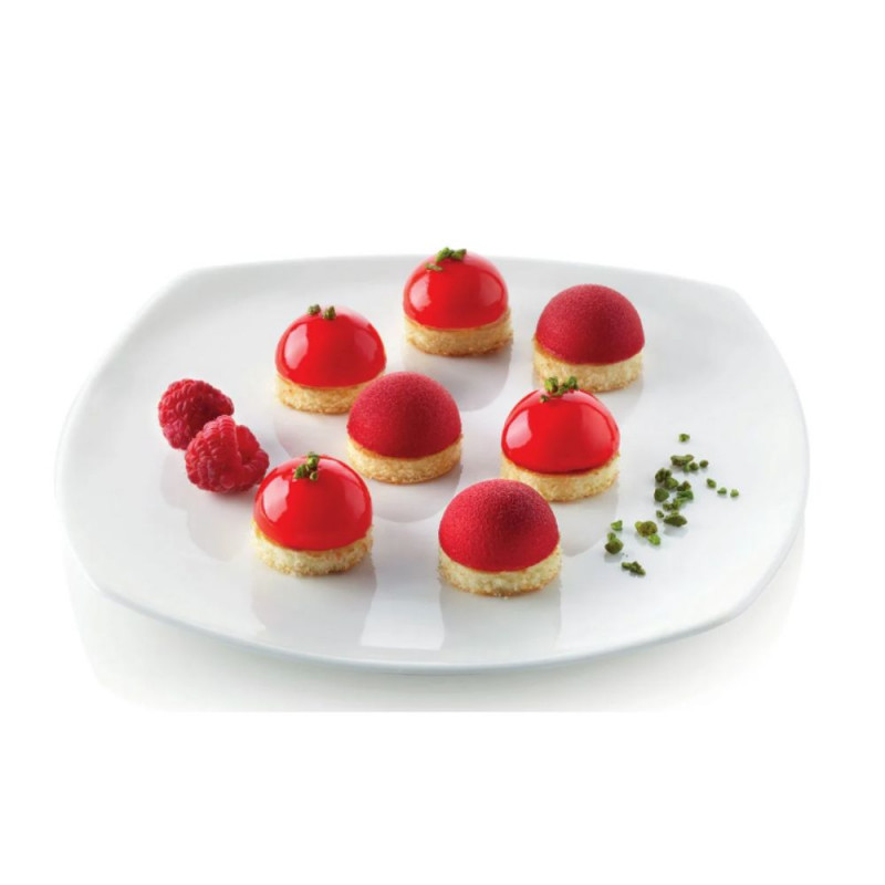 Molde Silicon 15 Media Esferas Ø4X2Cm Silikomart