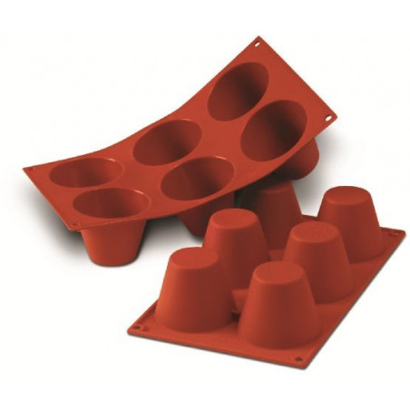 Molde Silicon 6 Muffins Ø7.5X6Cm Silikomart
