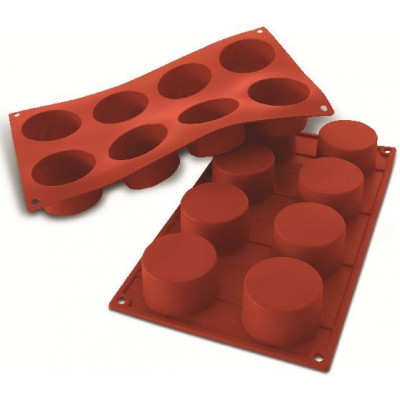 Molde Silicon 8 Cilindros Ø6X3.5Cm Silikomart