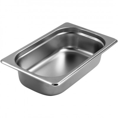 Depósito gastronorm 1/4 6.5cm acero inoxidable 0.6mm Big Chef