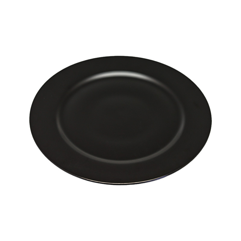 Set plato 28cm 3 piezas porcelana negra Eclipse